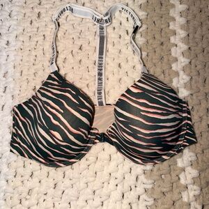 Victoria's Secret Black and Cream Zebra Bra